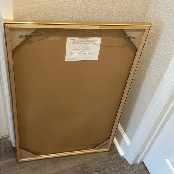 1960’s Hollywood Regency Mirror 34 X 23 Featuring Japanese Pagoda and Mt. Fuji - Picture 4 of 10